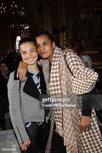 Mabel Mc Vey and singer Neneh Cherry attend the Stella McCartney show as part of the Paris Fashion Week Womenswear Spring/Summer 2015 on September...