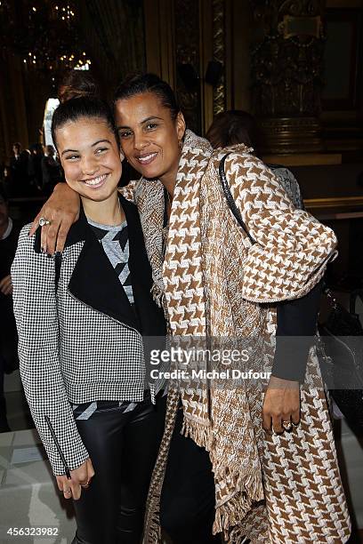 Mabel Mc Vey and singer Neneh Cherry attend the Stella McCartney show as part of the Paris Fashion Week Womenswear Spring/Summer 2015 on September...