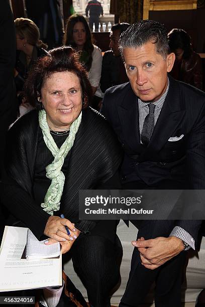 Suzy Menkes and Stefano Tonchi attend the Stella McCartney show as part of the Paris Fashion Week Womenswear Spring/Summer 2015 on September 29, 2014...
