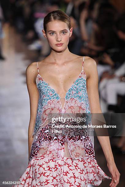 Attends the Stella McCartney show as part of the Paris Fashion Week Womenswear Spring/Summer 2015 on September 29, 2014 in Paris, France.