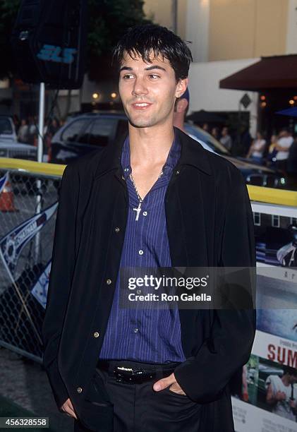 Actor Adam LaVorgna attends the "Summer Catch" Westwood Premiere on August 22, 2001 at the Mann Village Theatre in Westwood, California.