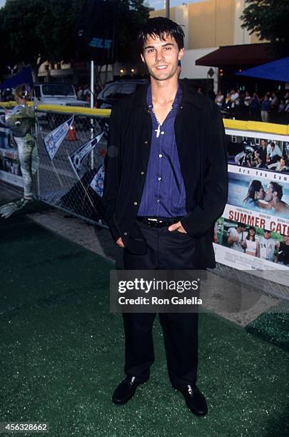 Actor Adam LaVorgna attends the "Summer Catch" Westwood Premiere on August 22, 2001 at the Mann Village Theatre in Westwood, California.
