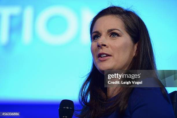 Anchor Erin Burnett speaks onstage at the 2014 Concordia Summit - Day 1 at Grand Hyatt New York on September 29, 2014 in New York City.