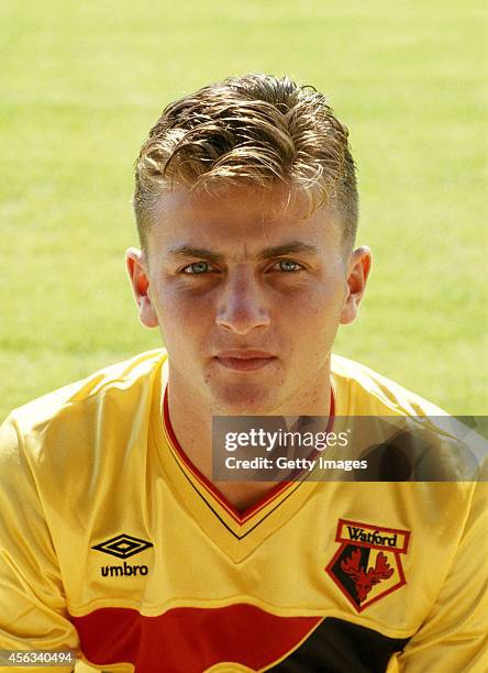 Watford player Tim Sherwood circa 1988. Sherwood played for Watford between 1987-89.