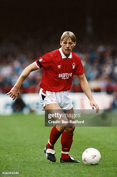 Nottingham Forest defender Stuart Pearce in action during a League Division One match between Nottingham Forest and Everton at City Ground on October...