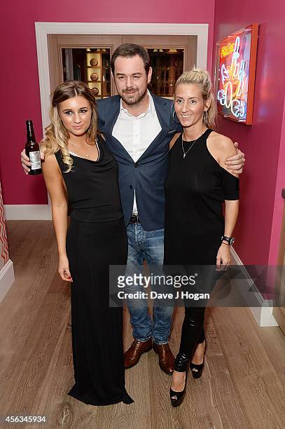Dani Dyer, Danny Dyer and Joanne Mas attend a photocall for "We Still Kill The Old Way" at Ham Yard Hotel on September 29, 2014 in London, England.