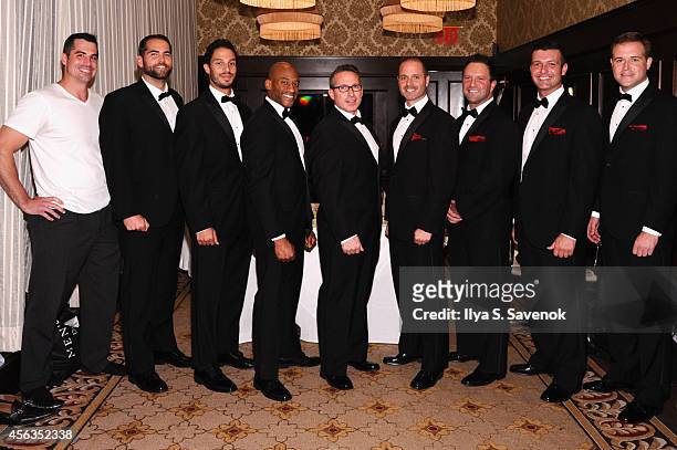 The bachelors pose backstage at The Match Bachelor Showcase benefiting The American Heart Association hosted by Wendy Williams on September 29, 2014...