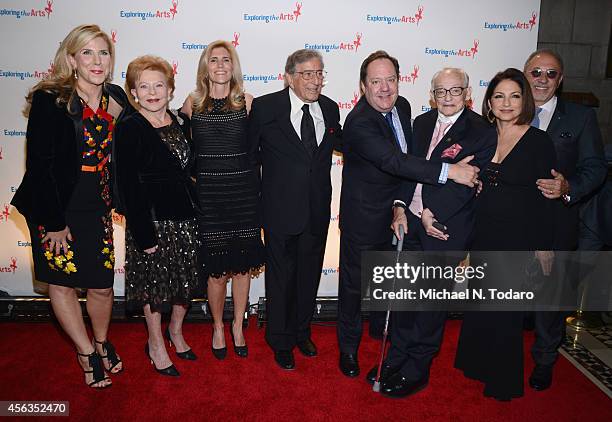 Margo MacNabb Nederlander, Charlene Nederlander, Susan Benedetto, Tony Bennett, James L. Nederlander, James M. Nederlander, singer Gloria Estefan and...