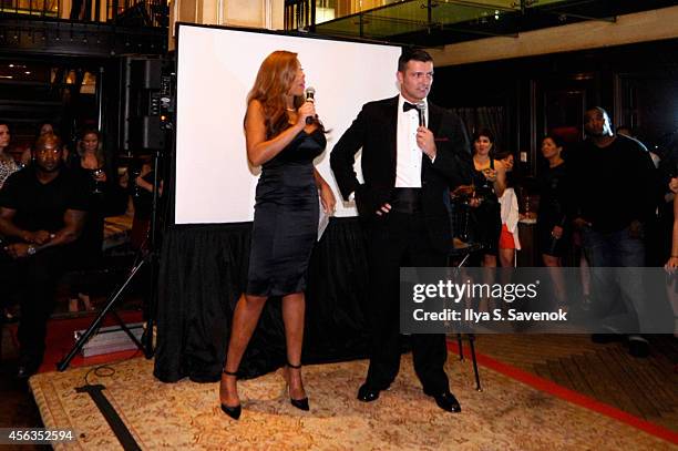 Wendy Williams interviews a bachelor onstage at The Match Bachelor Showcase benefiting The American Heart Association hosted by Wendy Williams on...