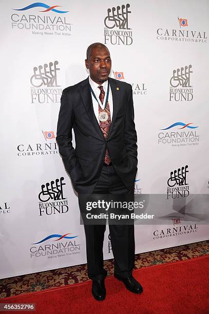 Former basketball player Hakeem Olajuwon attends the 29th Annual Great Sports Legends Dinner to benefit The Buoniconti Fund to Cure Paralysis at The...