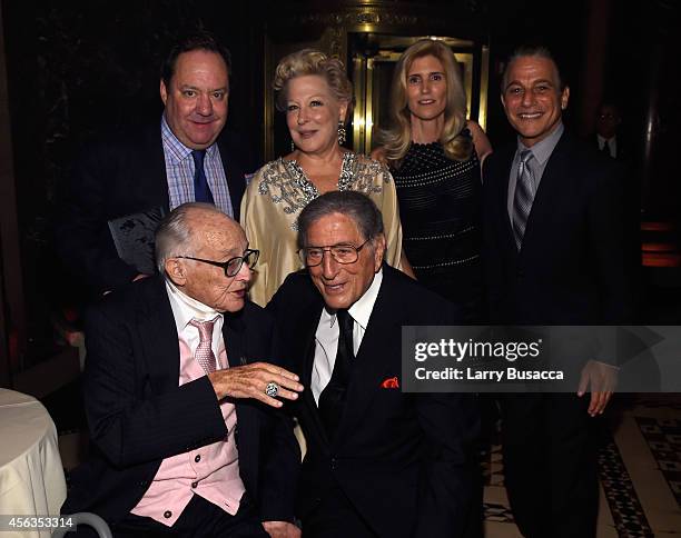 James M. Nederlander, James L. Nederlander, Bette Midler, Tony Bennett, Susan Benedetto and Tony Danza attend the 8th Annual Exploring The Arts Gala...