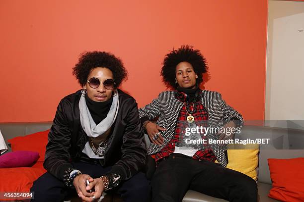 Dancers Larry Bourgeois and Laurent Bourgeois attend 106 & Park at BET studio on September 29, 2014 in New York City.