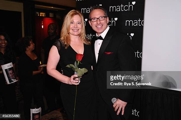 Bachelor poses with a guest at The Match Bachelor Showcase benefiting The American Heart Association hosted by Wendy Williams on September 29, 2014...