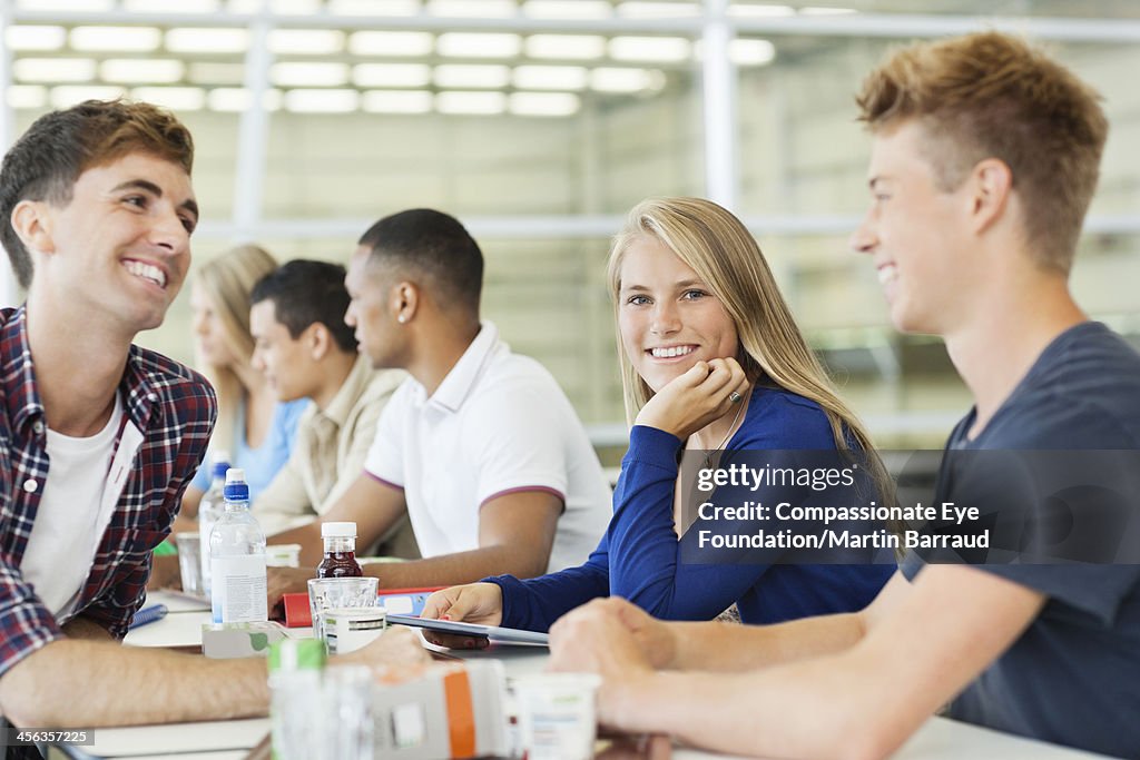 College students in cafeteria