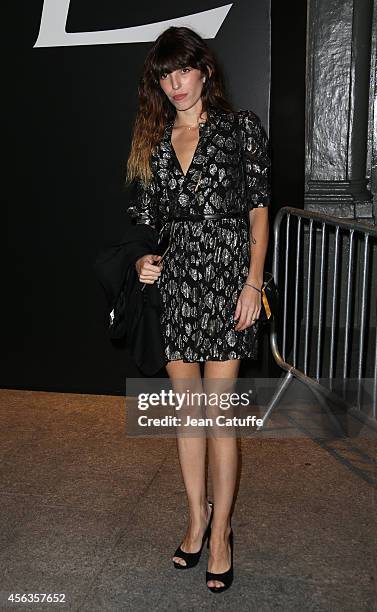 Lou Doillon attends the Saint Laurent fashion show at the Carreau du Temple as part of the Paris Fashion Week Womenswear Spring/Summer 2015 on...