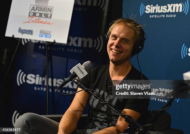 Music producer/DJ Armin van Buuren attends "Armin Only" hosted by Ben Harvey on BPM at SiriusXM Studios on December 13, 2013 in New York City.