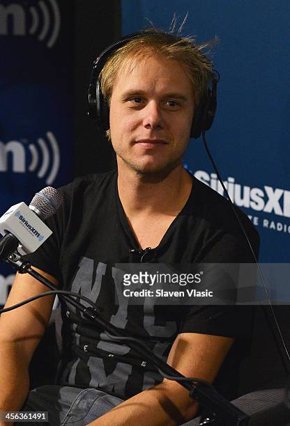 Music producer/DJ Armin van Buuren attends "Armin Only" hosted by Ben Harvey on BPM at SiriusXM Studios on December 13, 2013 in New York City.