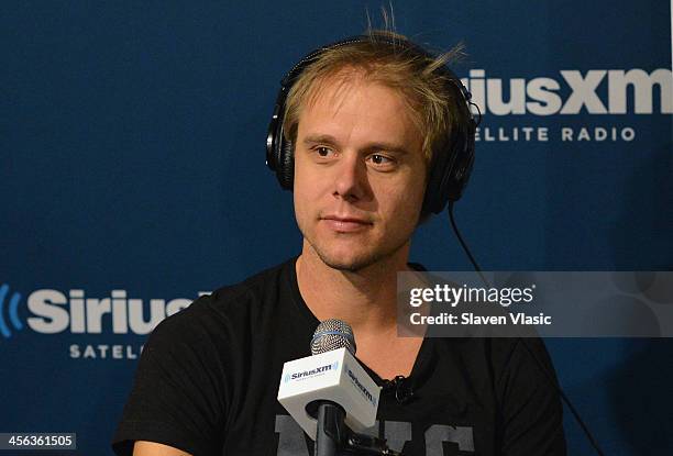 Music producer/DJ Armin van Buuren attends "Armin Only" hosted by Ben Harvey on BPM at SiriusXM Studios on December 13, 2013 in New York City.