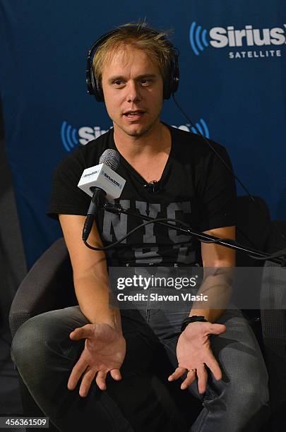 Music producer/DJ Armin van Buuren attends "Armin Only" hosted by Ben Harvey on BPM at SiriusXM Studios on December 13, 2013 in New York City.