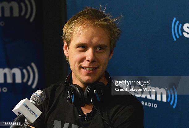 Music producer/DJ Armin van Buuren attends "Armin Only" hosted by Ben Harvey on BPM at SiriusXM Studios on December 13, 2013 in New York City.