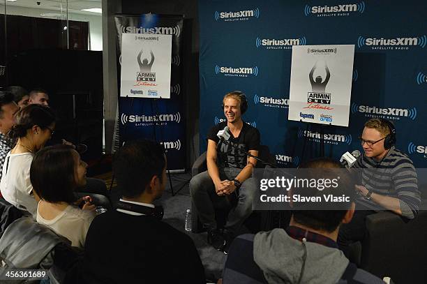 Music producer/DJ Armin van Buuren attends "Armin Only" hosted by Ben Harvey on BPM at SiriusXM Studios on December 13, 2013 in New York City.