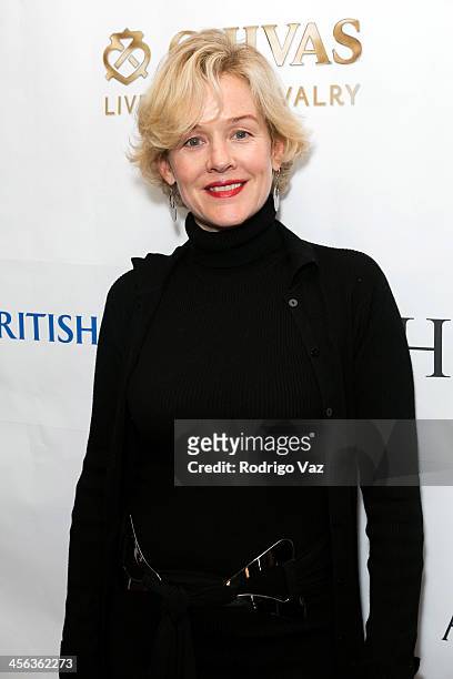 Actress Penelope Ann Miller attends The British American Business Council Los Angeles 54th Annual Christmas Luncheon at Fairmont Miramar Hotel on...