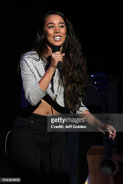 Sierra Deaton of Alex & Sierra performs at the Fred Kavli Theatre on September 26, 2014 in Thousand Oaks, California.