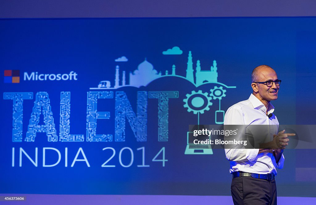 Microsoft Corp Chief Executive Officer Satya NadellaSpeaks At Company Event