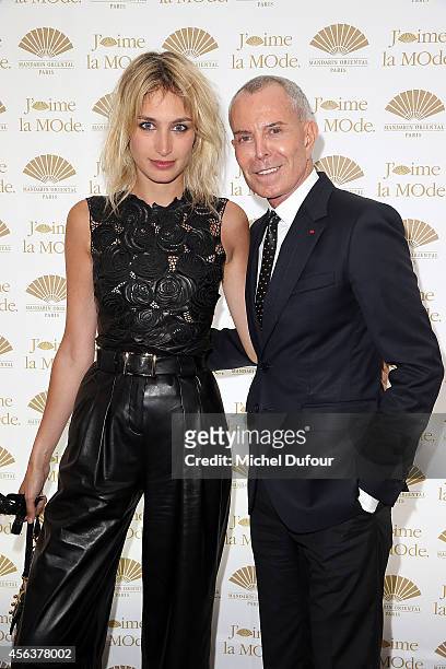 Pauline Lefevre and Jean-Claude Jitrois attend 'J'aime La Mode 2014' party in Mandarin Oriental as part of the Paris Fashion Week Womenswear...