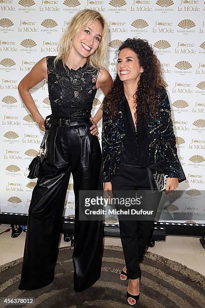 Pauline Lefevre and Barbara Cabrita attend 'J'aime La Mode 2014' party in Mandarin Oriental as part of the Paris Fashion Week Womenswear...