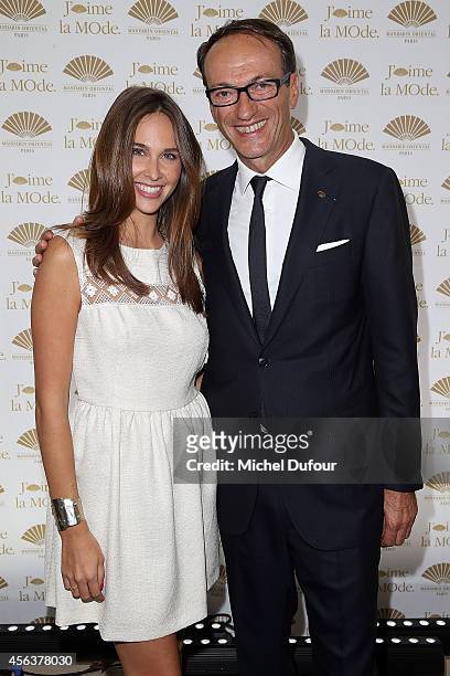 Ophelie Meunier and Philippe Leboeuf attend 'J'aime La Mode 2014' party in Mandarin Oriental as part of the Paris Fashion Week Womenswear...