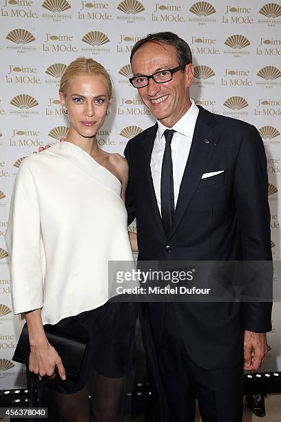 Aymeline Valade and Philippe Leboeuf attend 'J'aime La Mode 2014' party in Mandarin Oriental as part of the Paris Fashion Week Womenswear...