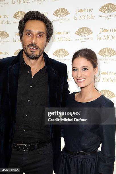 Vincent Elbaz and Melanie Bernier attend 'J'aime La Mode 2014' party in Mandarin Oriental as part of the Paris Fashion Week Womenswear Spring/Summer...