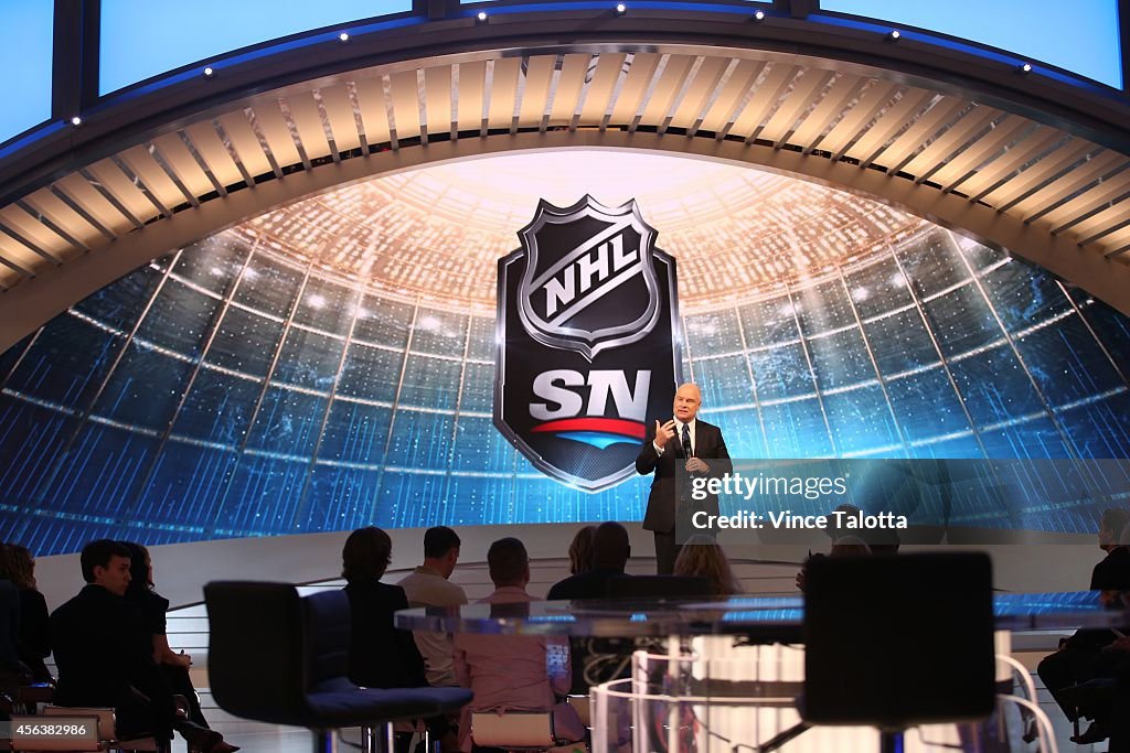 Sportsnet Studio Scott Moore, Sportnet pres and NHL for Rogers speaks to media and ...