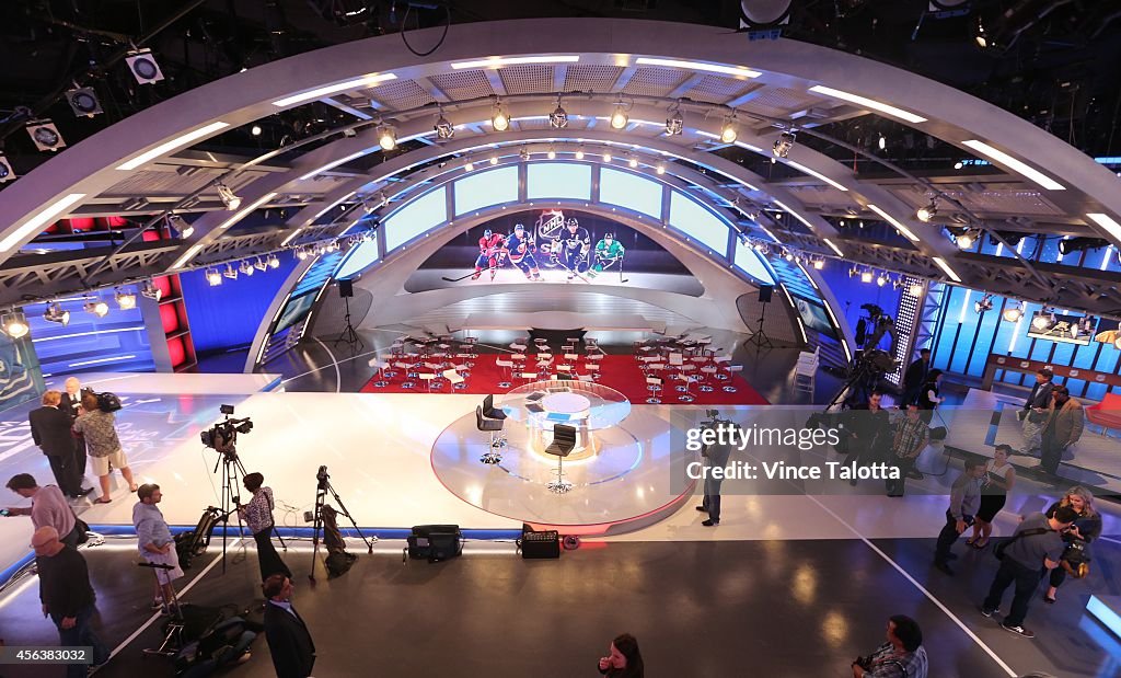 Sportsnet Studio Sportsnet unveils new NHL hockey studio at CBC which has a 38 feet ...
