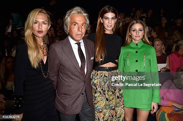 Rachel Zoe, Giancarlo Giammetti, Bianca Brandolini d'Adda and Olivia Palermo attend the Valentino show as part of the Paris Fashion Week Womenswear...