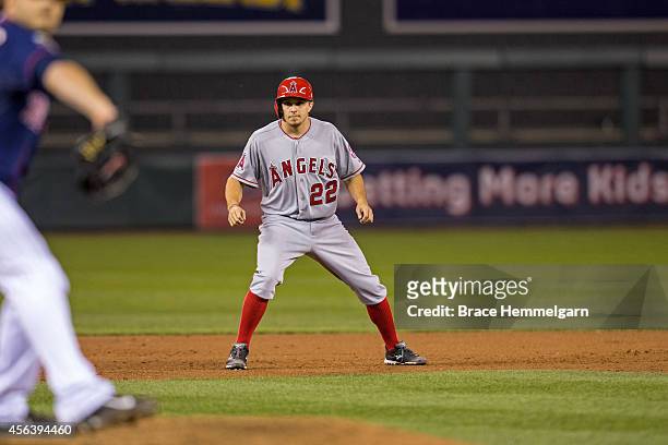 Tony Campana of the Los Angeles Angels of Anaheim runs against the Minnesota Twins on September 5, 2014 at Target Field in Minneapolis, Minnesota....