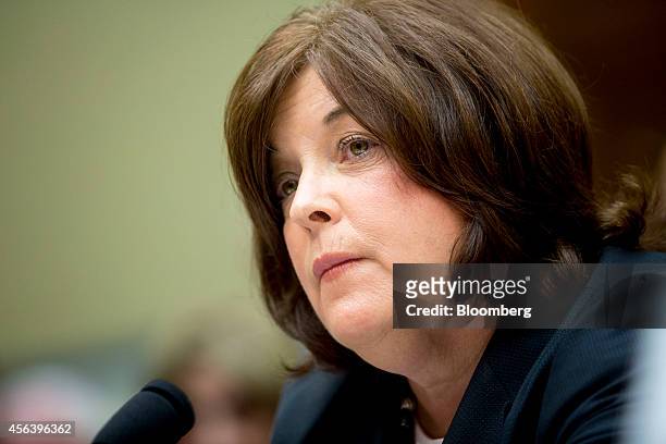 Julia Pierson, director of the U.S. Secret Service, listens during a House Oversight Committee hearing in Washington, D.C., U.S., on Tuesday, Sept....