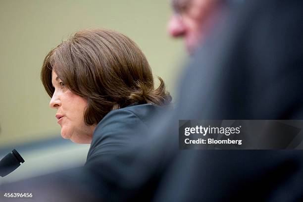 Julia Pierson, director of the U.S. Secret Service, speaks during a House Oversight Committee hearing in Washington, D.C., U.S., on Tuesday, Sept....