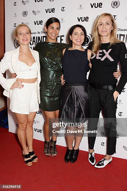 Remy Bennett, Emilie Richard-Froozan, Sadie Frost and Emma Comley attend the International Premiere of "Buttercup Bill" at the Vue Piccadilly on...