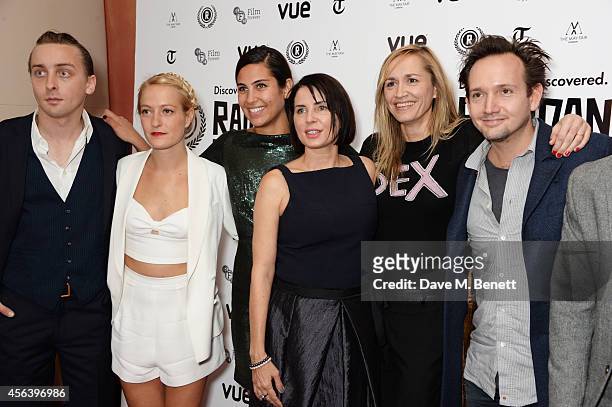 Evan Louison, Remy Bennett, Emilie Richard-Froozan, Sadie Frost, Emma Comley and Will Bates attend the International Premiere of "Buttercup Bill" at...
