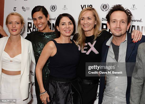 Remy Bennett, Emilie Richard-Froozan, Sadie Frost, Emma Comley and Will Bates attend the International Premiere of "Buttercup Bill" at the Vue...