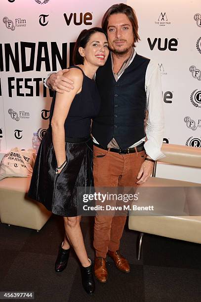 Sadie Frost and Darren Strowger attend the International Premiere of "Buttercup Bill" at the Vue Piccadilly on September 30, 2014 in London, England.