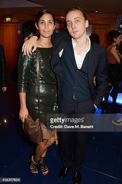 Emilie Richard-Froozan and Evan Louison attend the International Premiere of "Buttercup Bill" at the Vue Piccadilly on September 30, 2014 in London,...