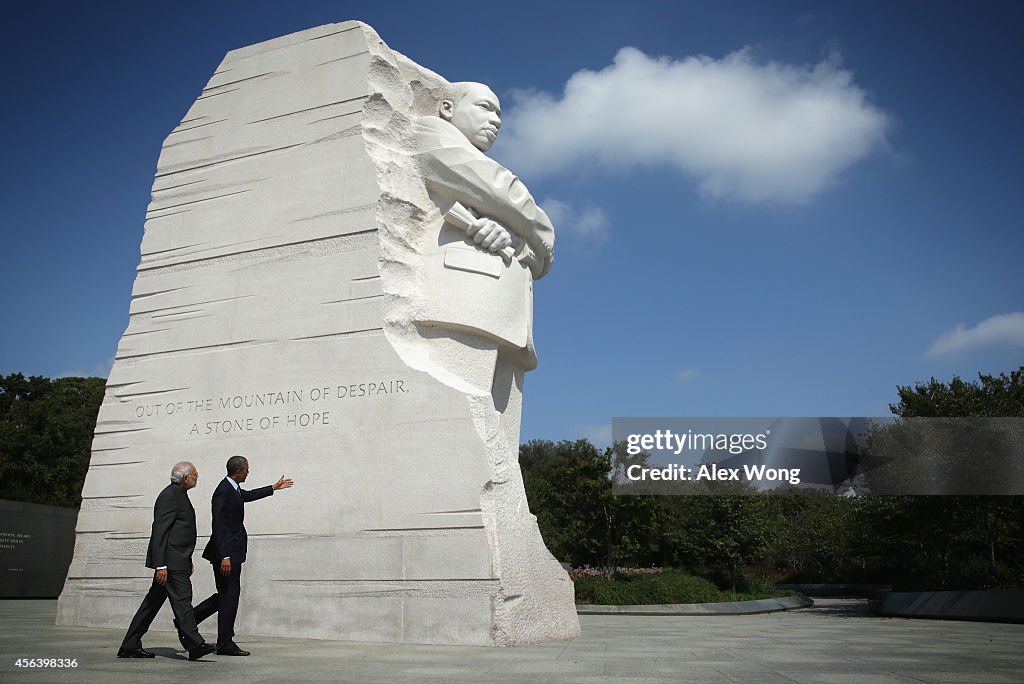 President Obama And Indian Prime Minister Modi Visit MLK Memorial