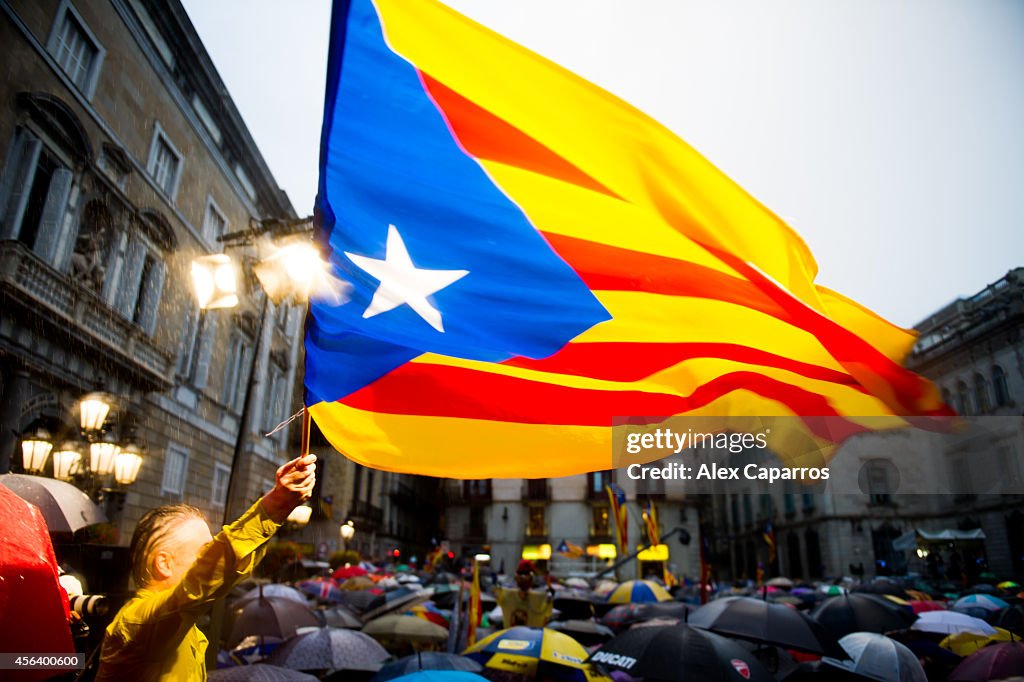 Catalans Protest Against Madrid Court Blocking Referendum Plans