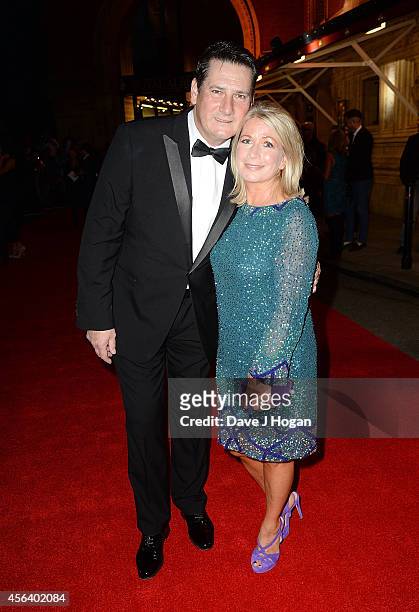 Tony Hadley and Alison Evers attend the World Premiere of "Soul Boys Of The Western World" at Royal Albert Hall on September 30, 2014 in London,...