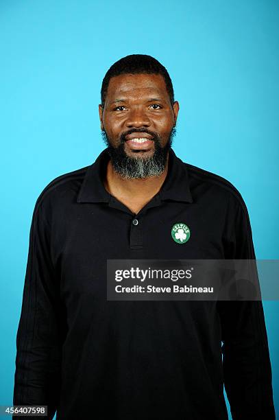 Walter McCarty of the Boston Celtics poses for a portrait on September 29, 2014 at the the Boston Cetlics Training Center at Healthpoint in Waltham,...