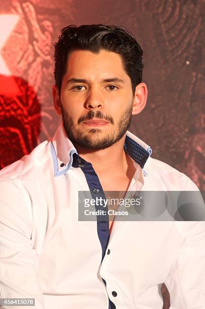 Ricardo Abarca looks on during a press Conference by the cast of FOX series Cumbia Ninja at W Hotel on September 29, 2014 in Mexico City, Mexico.