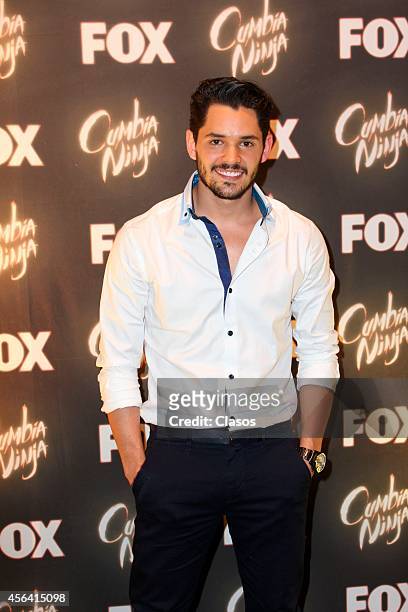 Ricardo Abarca poses for pictures during a press Conference by the cast of FOX series Cumbia Ninja at W Hotel on September 29, 2014 in Mexico City,...